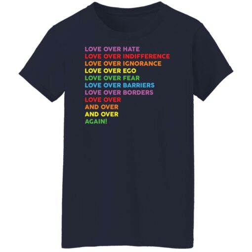 LGBT love over hate love over indifference love over ignorance shirt $19.95 redirect12022021041249 9