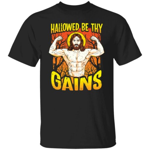 Strong muscle Jesus Hallowed be thy gains shirt $19.95 redirect12032021011232 6