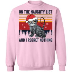 Santa cat on the naughty list and i regret nothing Christmas sweater $19.95 redirect12032021031243 7