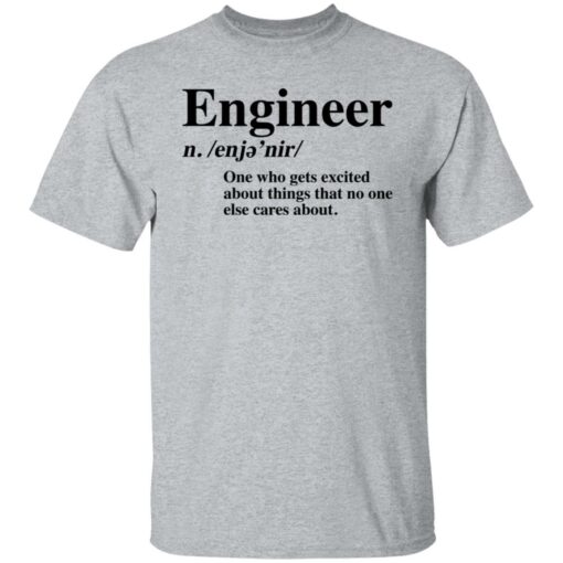 Engineer one who gets excited about things that no one else cares about shirt $19.95 redirect12062021041214 7