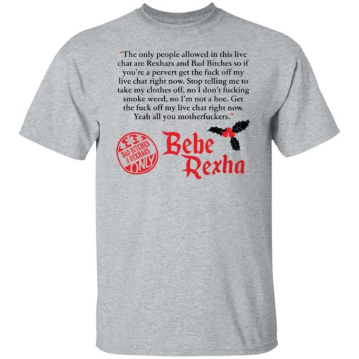The only people allowed in this live chat are Rexhars shirt $19.95 redirect12072021061234 1