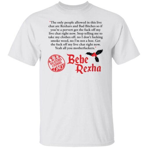 The only people allowed in this live chat are Rexhars shirt $19.95 redirect12072021061234