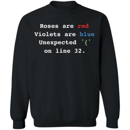 Roses are red Violets are blue unexpected on line 32 shirt $19.95 redirect12132021221248 4