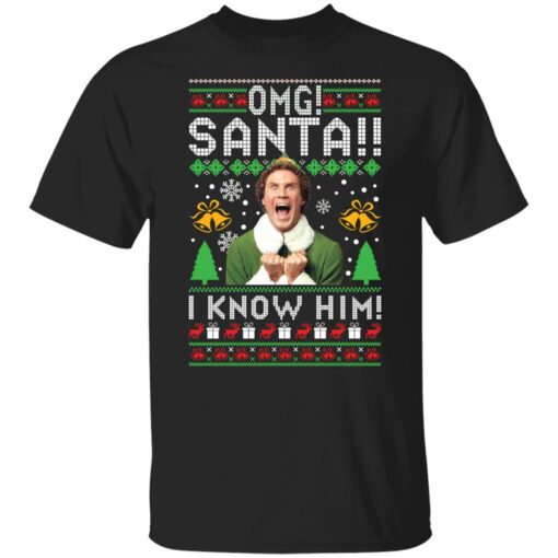 Elf Buddy omg santa i know him Christmas sweater $19.95 redirect12172021051238 9
