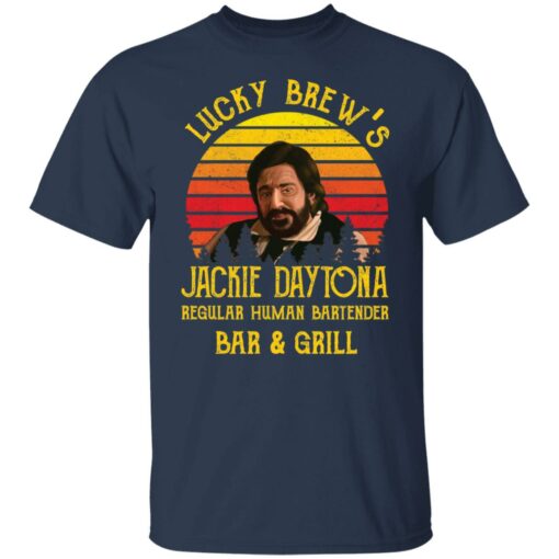 Lucky Brew’s Jackie Daytona regular human bartender bar and girl shirt $19.95 redirect12312021001206 7