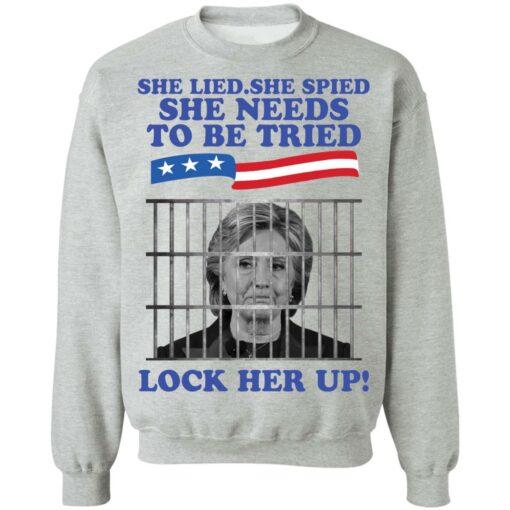 H*llary Cl*nton she lied she spied she needs to be tried look her up shirt $19.95 redirect02222022040257 4