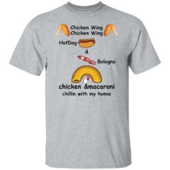 Chicken wing hotdog and bologna chicken and macaroni shirt $19.95 redirect03242022030324 7