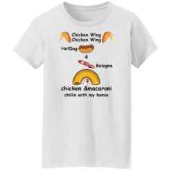 Chicken wing hotdog and bologna chicken and macaroni shirt $19.95 redirect03242022030324 8