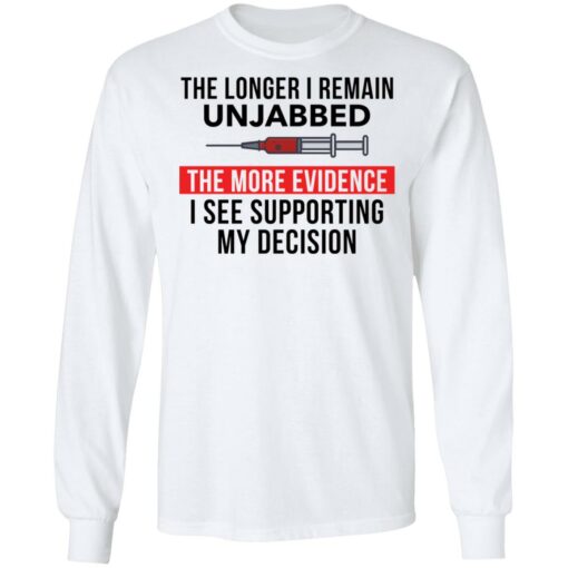 The longer i remain unjabbed the more evidence shirt $19.95 redirect04052022230426 1