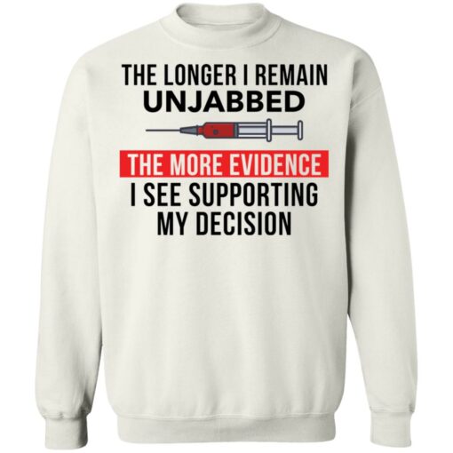 The longer i remain unjabbed the more evidence shirt $19.95 redirect04052022230426 5