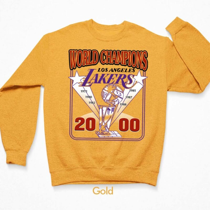 Los Angeles Lakers Los Lakers Yellow T-shirt Size 2XL