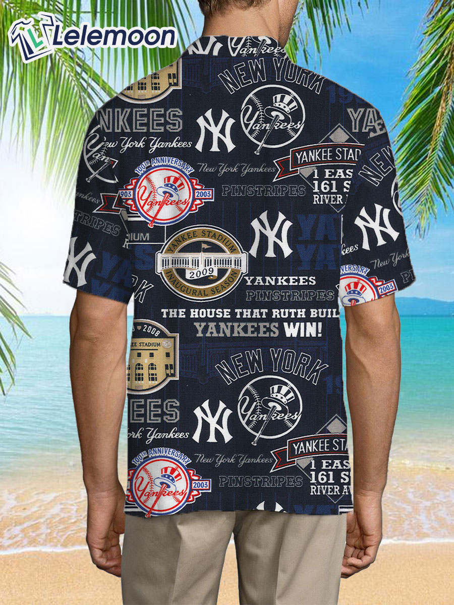 Tropical Fruit Flower New York Yankees Hawaiian Shirt MLB Gifts - Limotees