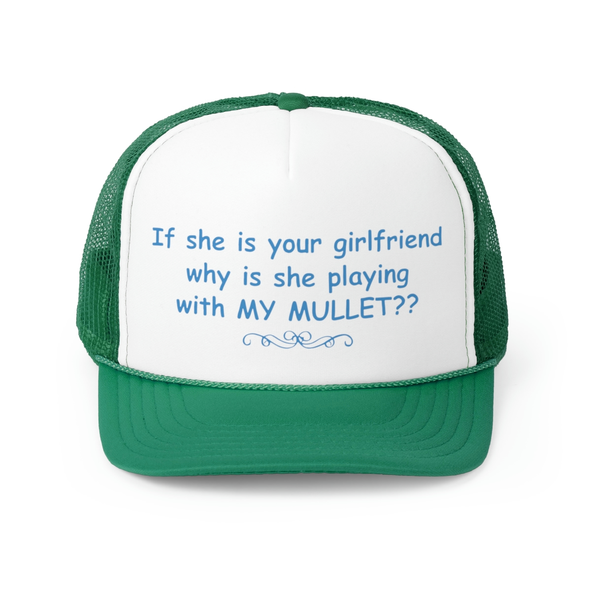 If She Is Your Girlfriend Why She Is Playing My Mullet Hat, Cap - Lelemoon