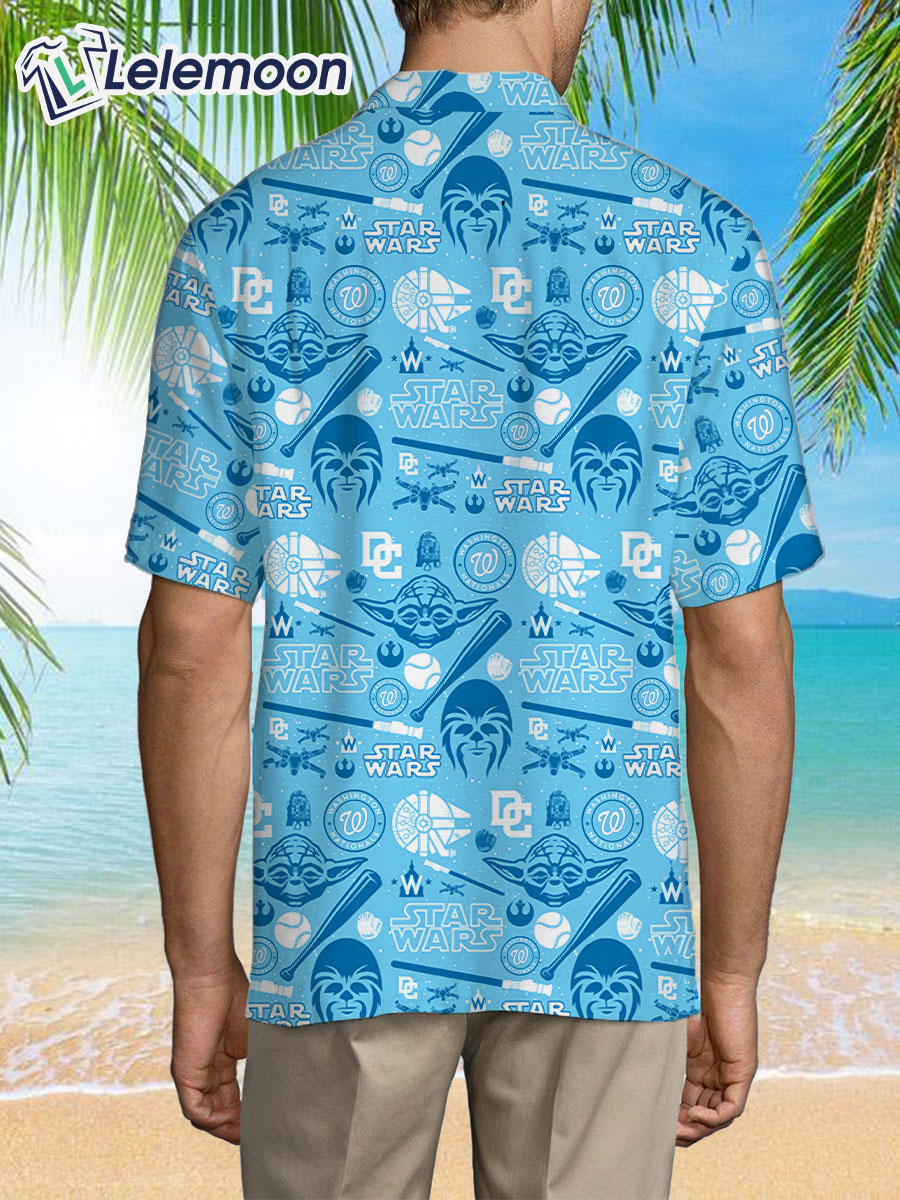 Washington Nationals White Hibiscus Pattern 3D Hawaiian Shirt For Fans -  Freedomdesign