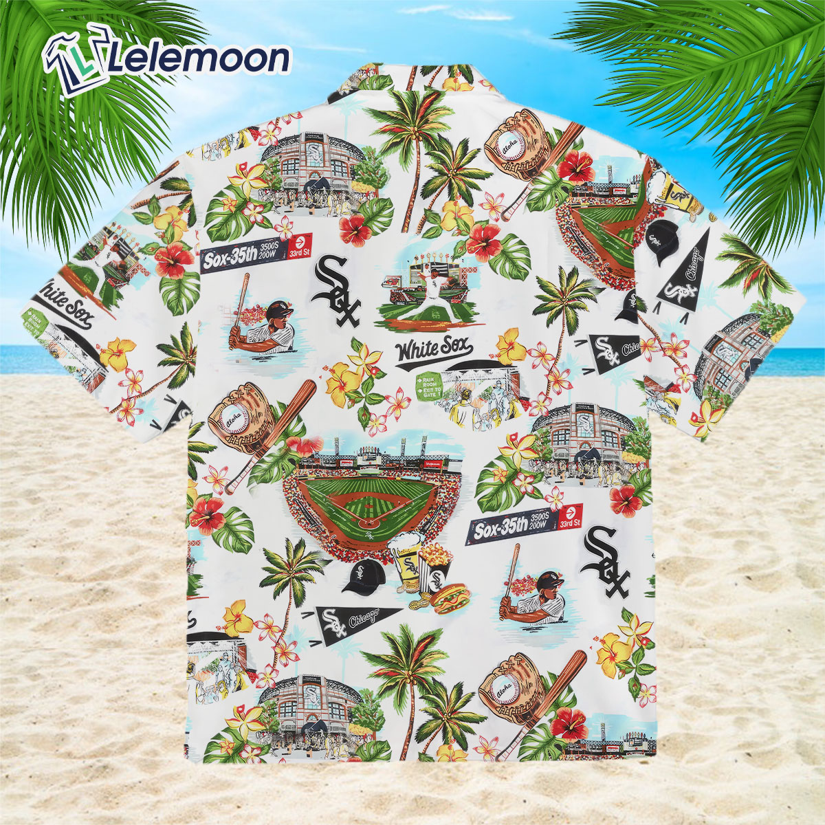 Chicago White MLB Personalized Palm Tree Hawaiian Shirt - Growkoc