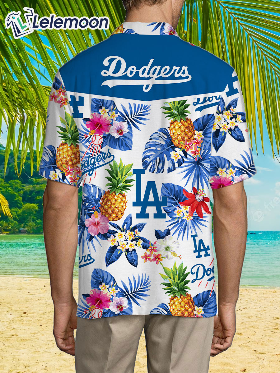 Los Angeles Dodgers Logo Pineapple Hawaiian Shirt Man - T-shirts Low Price