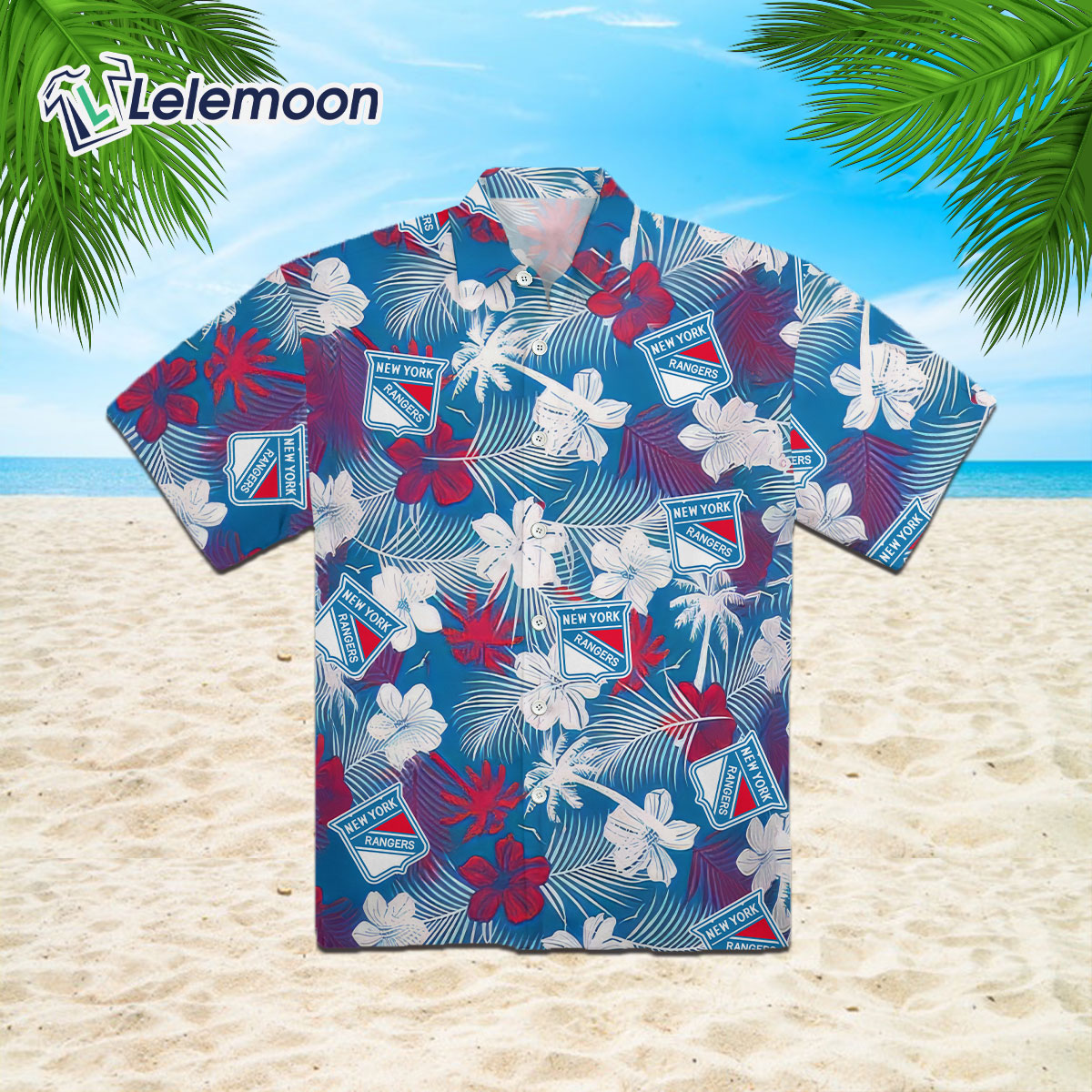 Rangers Scenic Hawaiian Aloha Button-Down Shirt - Lelemoon