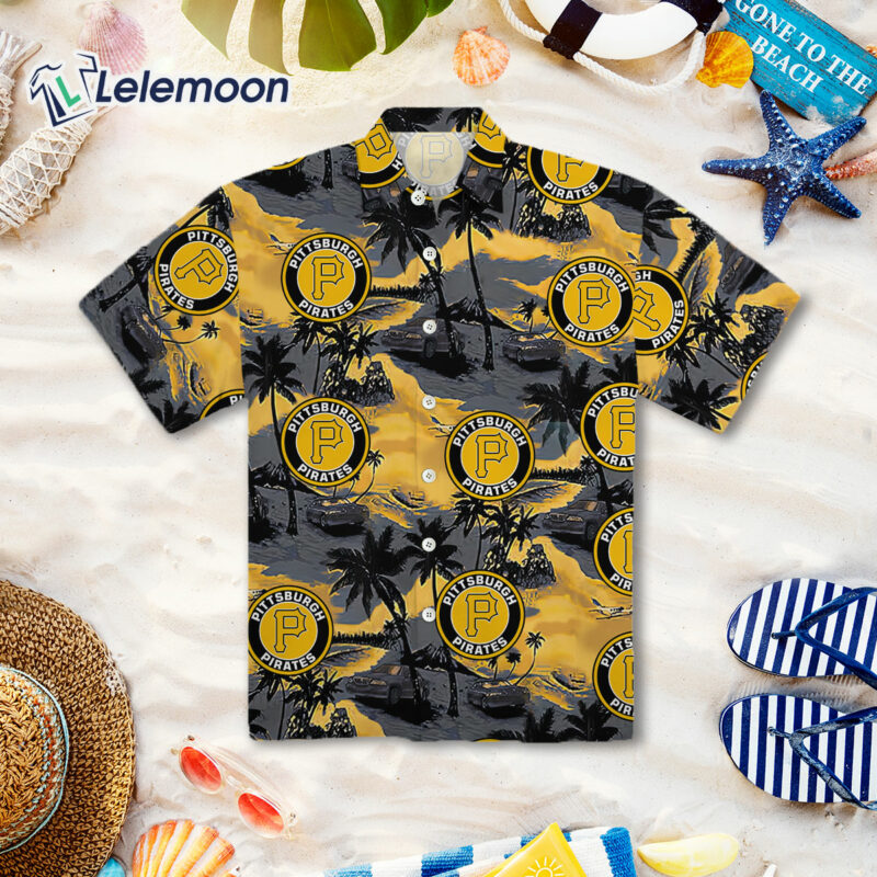 Mens Pittsburgh Pirates Hawaiian Shirt Size XL