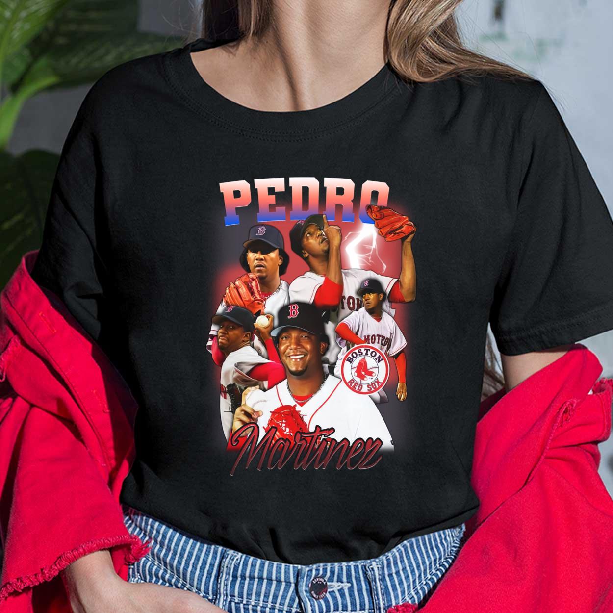 Pedro Martinez 45 Youth T Shirt Size L MLB Boston Red Sox Long