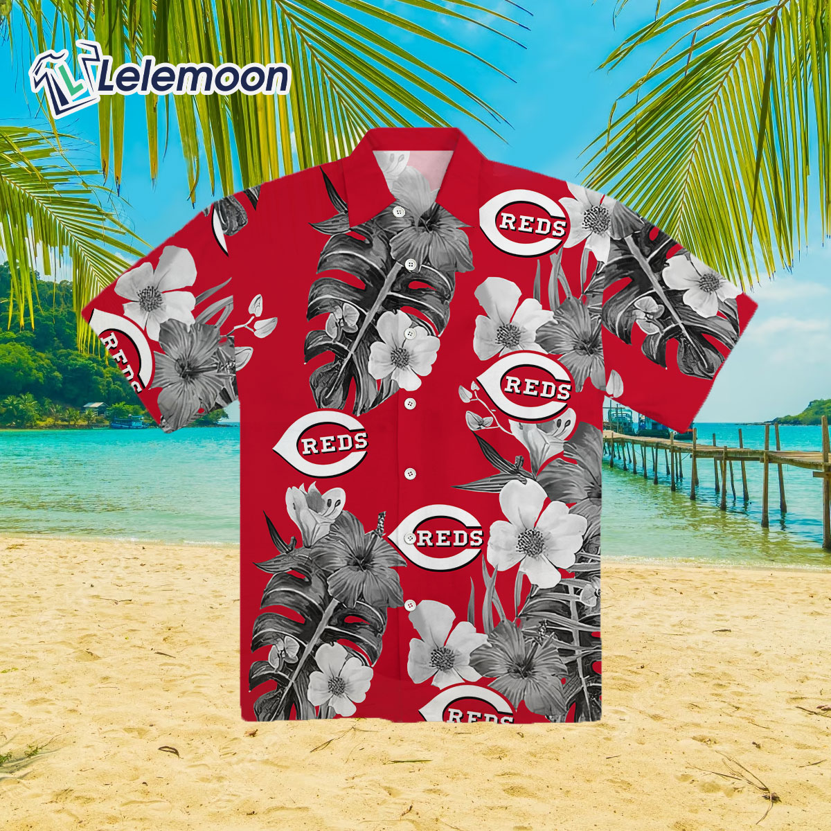 Cincinnati Reds MLB Flower Funny Summer Beach Pattern Aloha