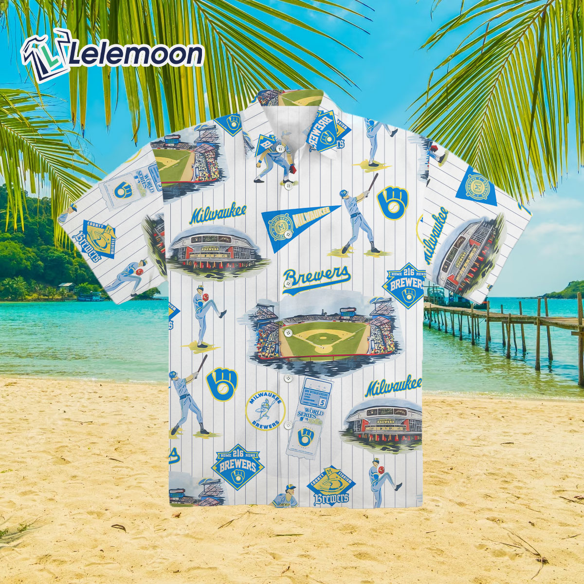Milwaukee Brewers MLB Hawaiian Shirt Warm Days Aloha Shirt