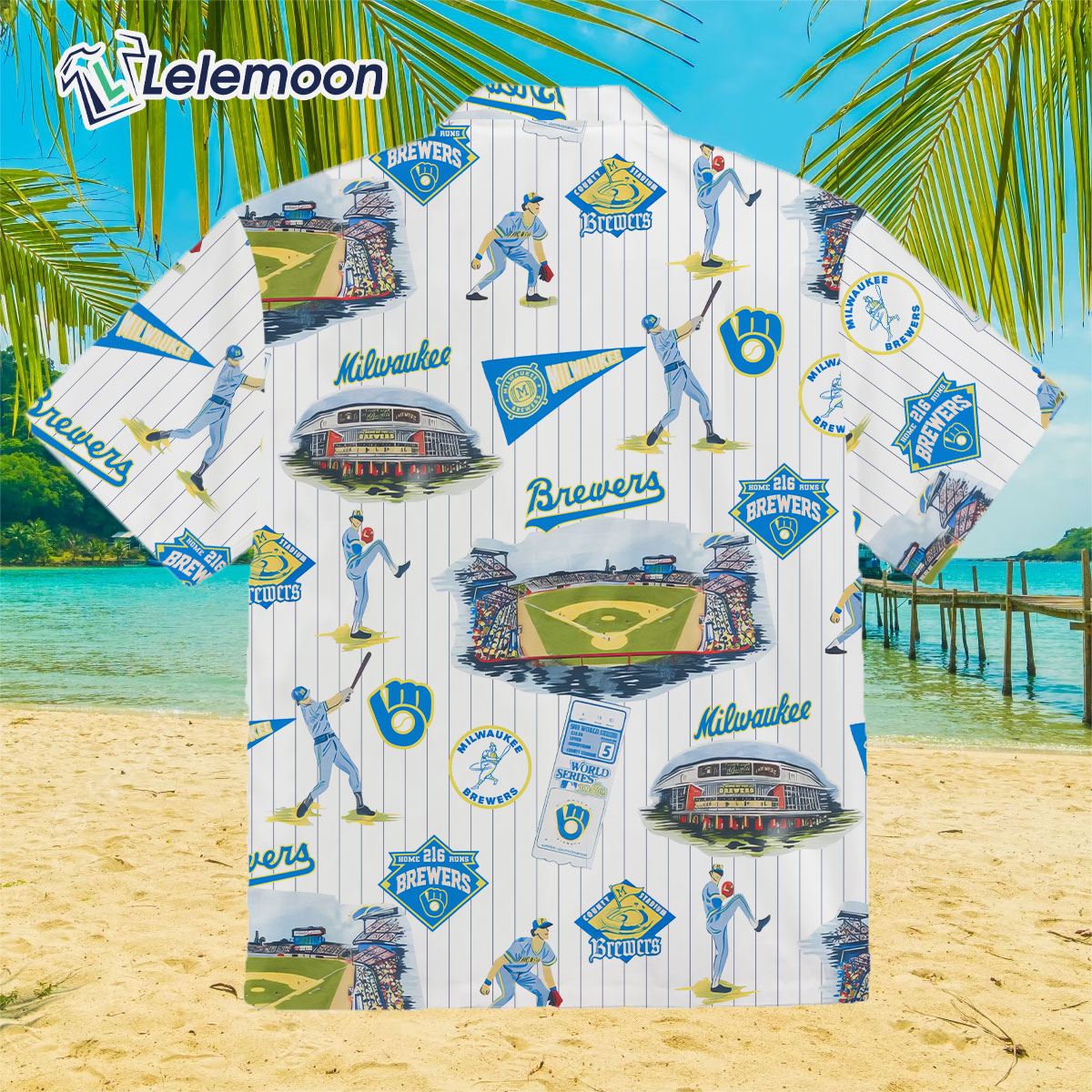 Milwaukee Brewers Baseball Aloha Beach Hawaiian Shirt Lelemoon
