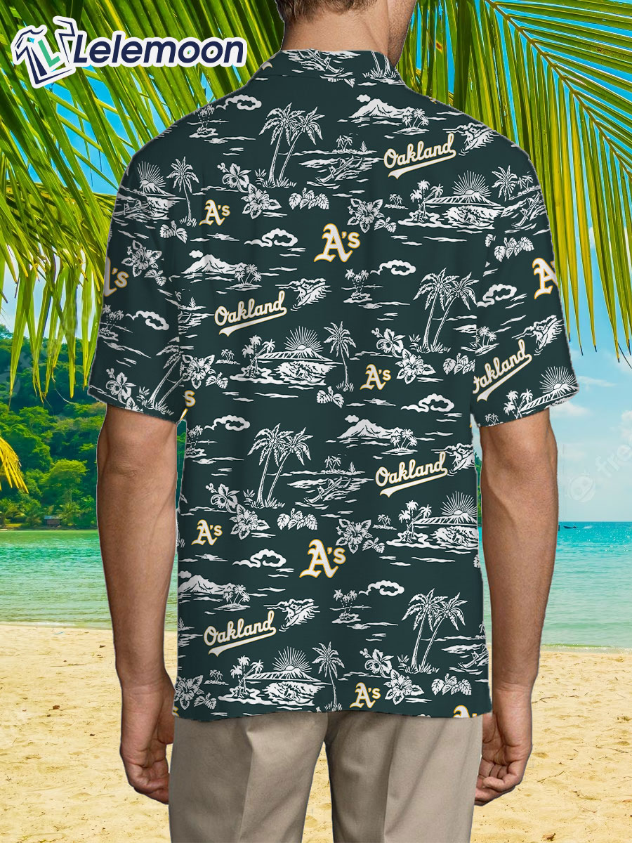 Oakland Athletics Palm Tree Hawaiian Shirt - Lelemoon