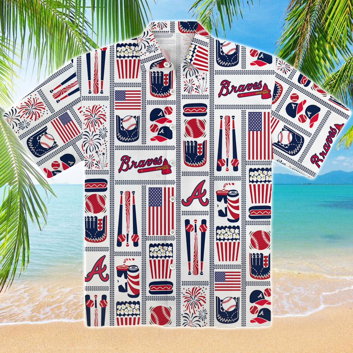 Atlanta Braves Major League Baseball Print Hawaiian Shirt