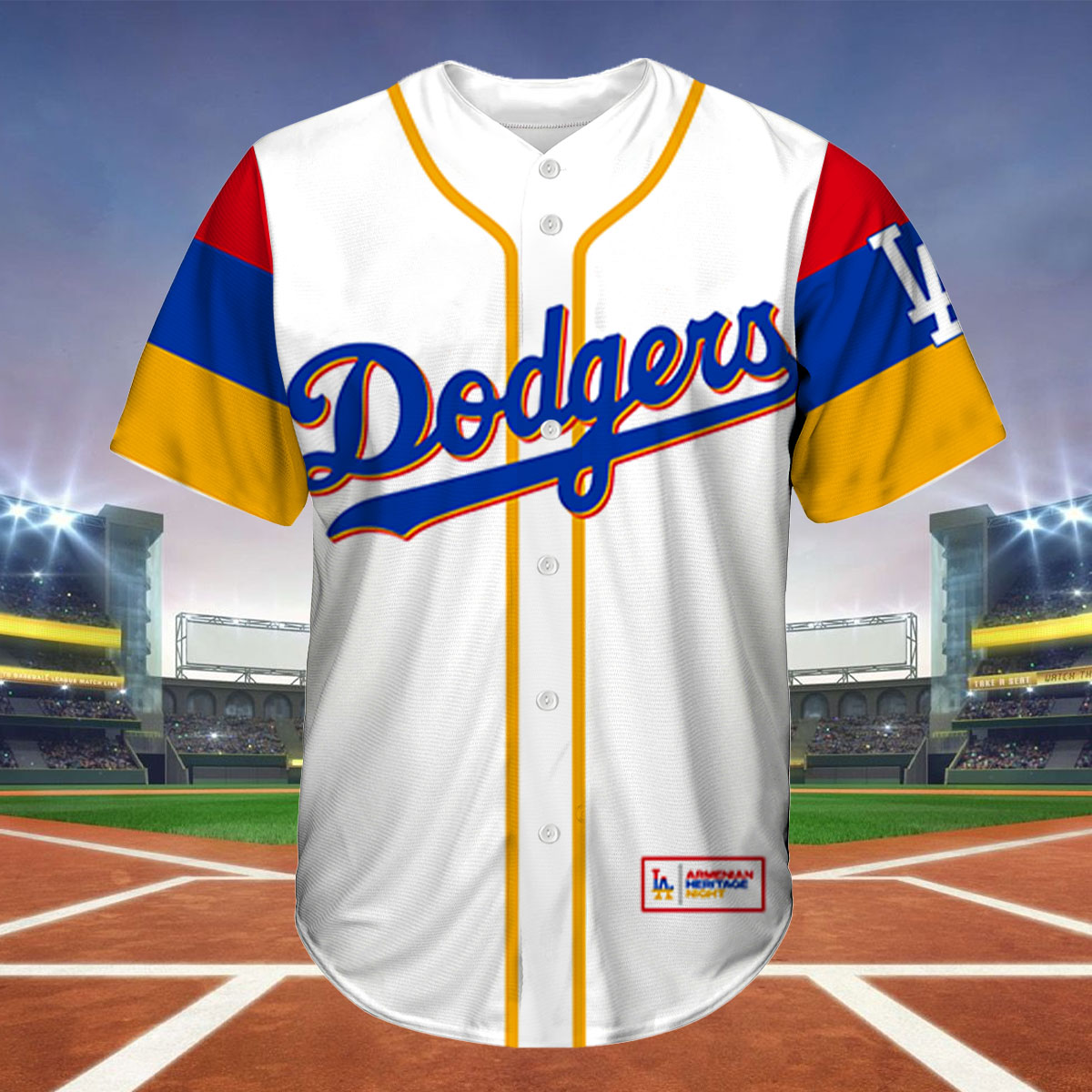 Los Angeles Dodgers Armenian Heritage Night Baseball Jersey