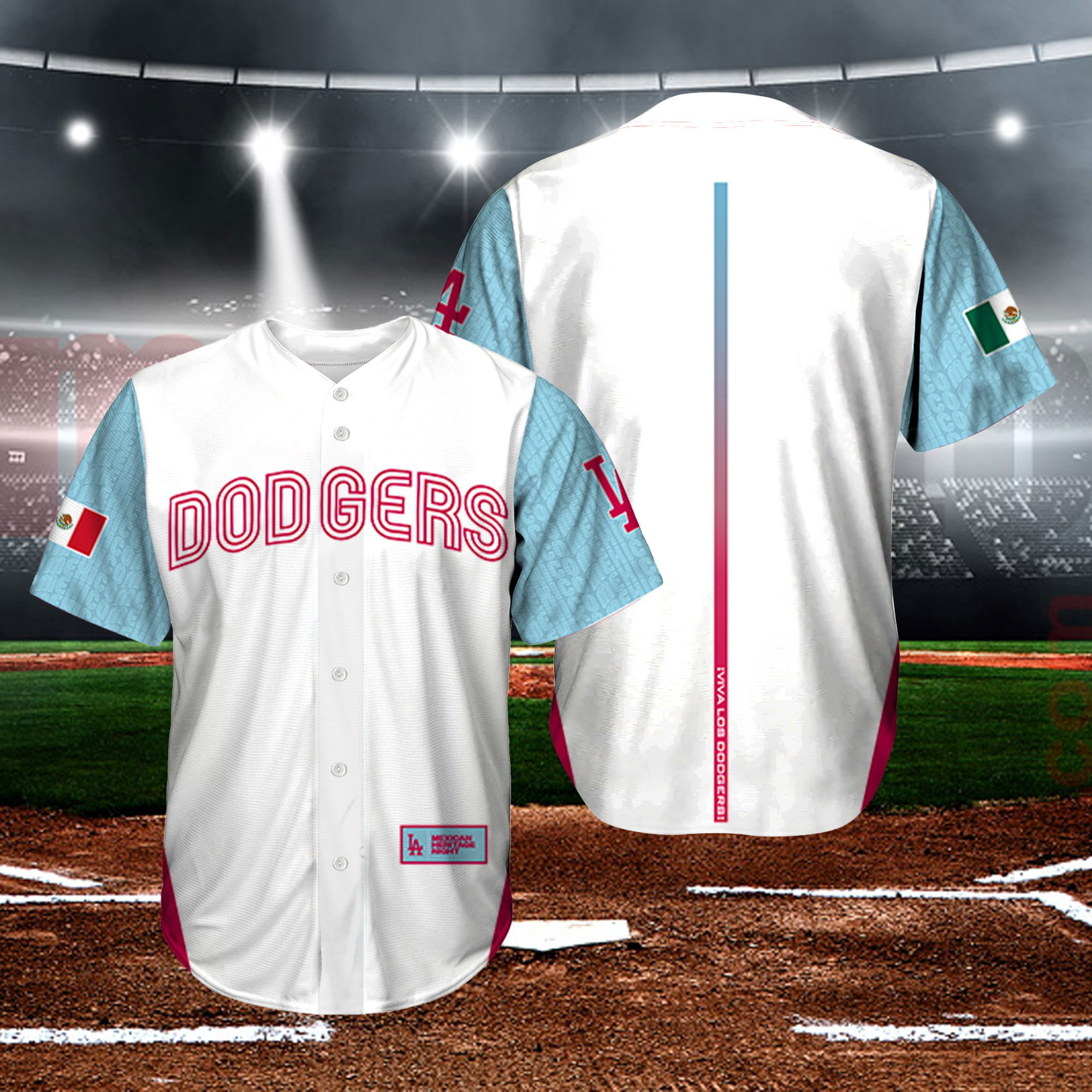 Mexican Heritage Night Dodger Jersey Shirt Giveaway 2023 Lelemoon