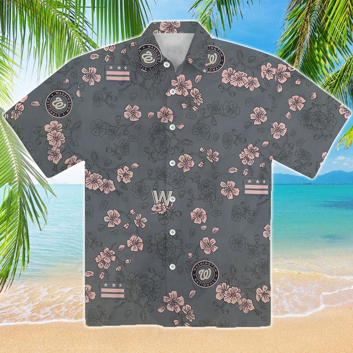 Nouvette Washington Nationals City Connect Hawaiian Shirt