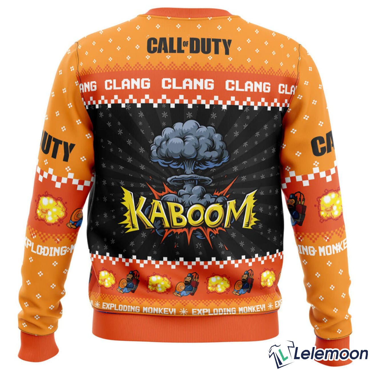 Monkey Bomb Call Of Duty Clang Clang Kaboom Christmas Sweater - Lelemoon