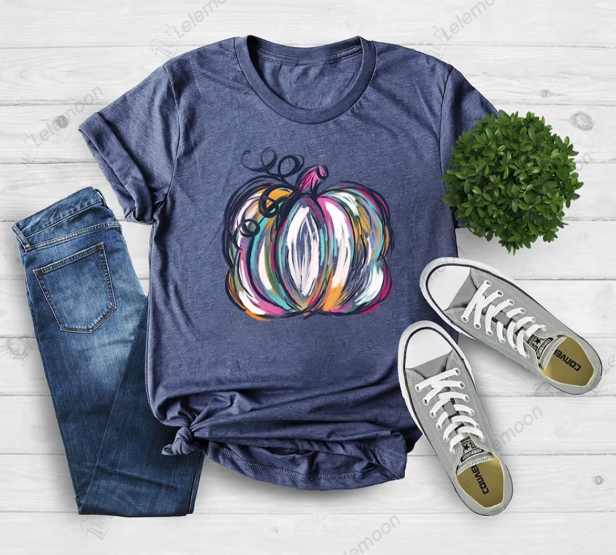 Watercolor Pumpkin Graphic Shirt
