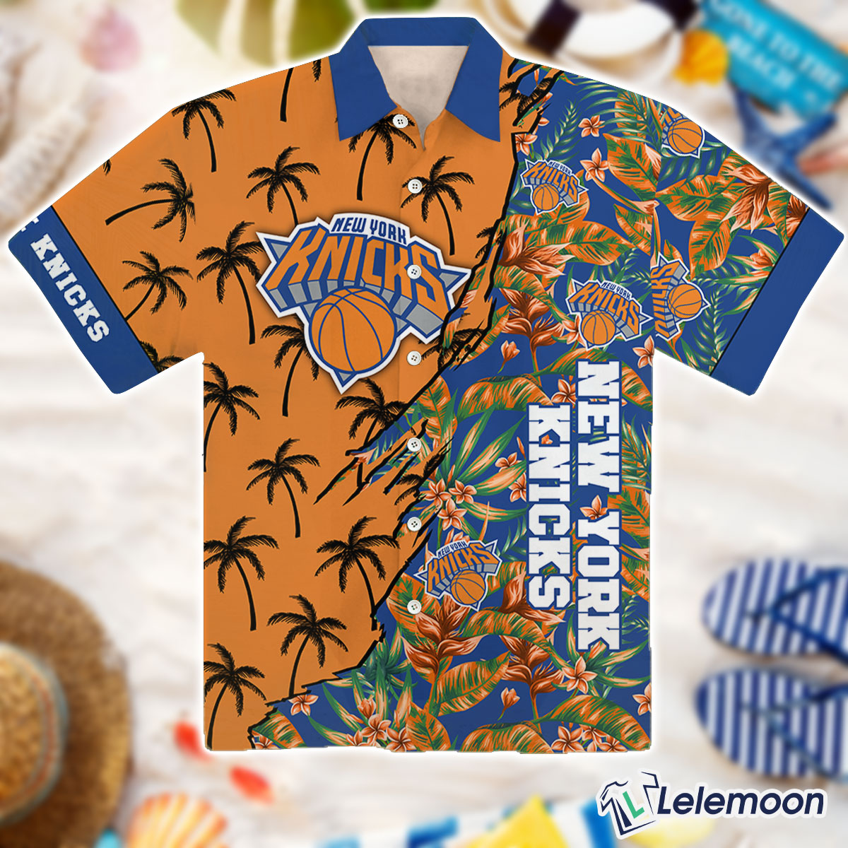 New York Knicks Tropical Hawaiian T-Shirt - Lelemoon