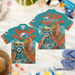 Baby Yoda Miami Dolphins Hawaiian T-Shirt $36.95