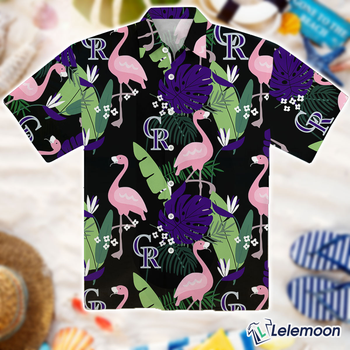 Rockies Flamingo Hawaiian Shirt - Lelemoon