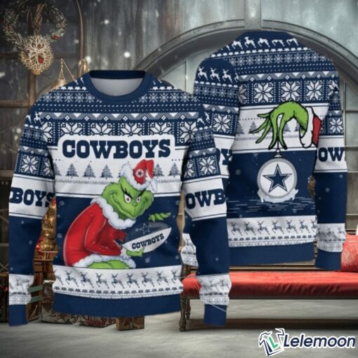 Cowboys Grnch Stolen Christmas Sweater $41.95