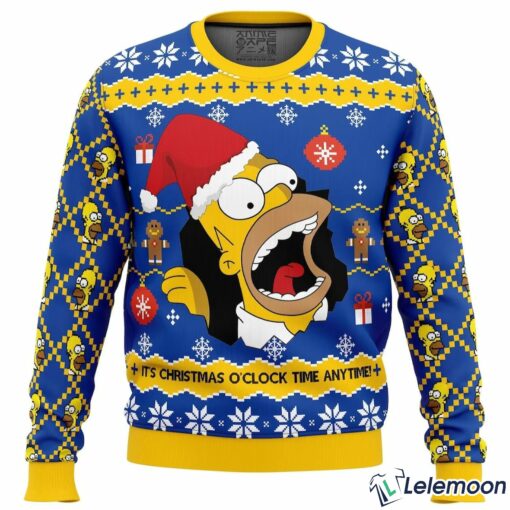 Santa Homer The Simpsons Ugly Christmas Sweater $41.95