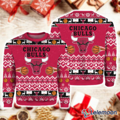 Chicago Bulls Christmas Ugly Sweater $41.95