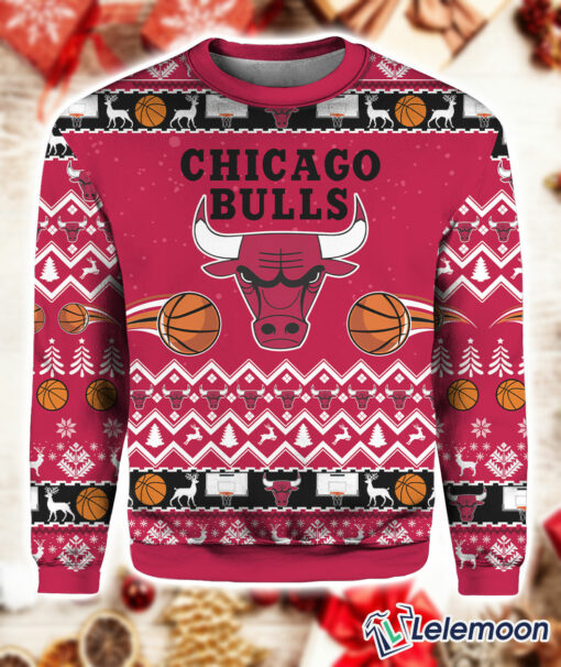 Chicago Bulls Christmas Ugly Sweater $41.95